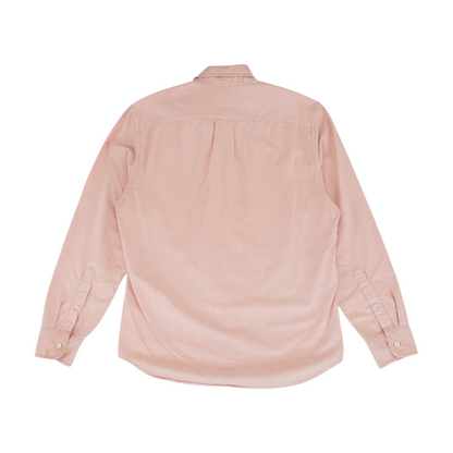 Pink Solid Long Sleeve Button Down