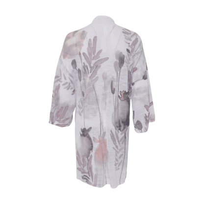 White Floral Cardigan Sweater