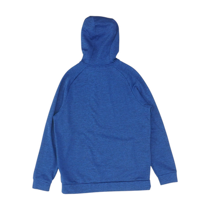 Blue Solid Hoodie Pullover