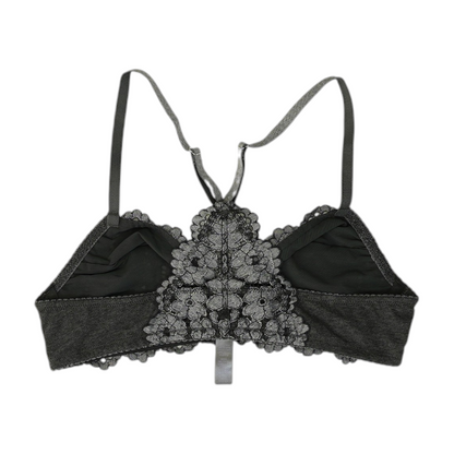 Gray Floral Bralette