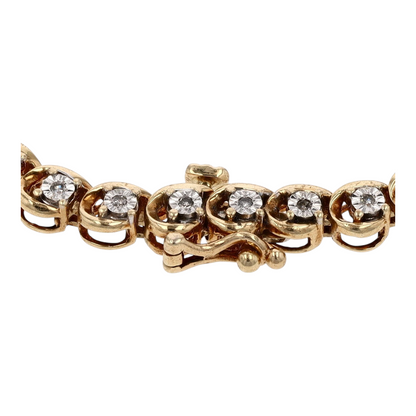 1/5 ctw 10K Yellow Gold Diamond Tennis Bracelet