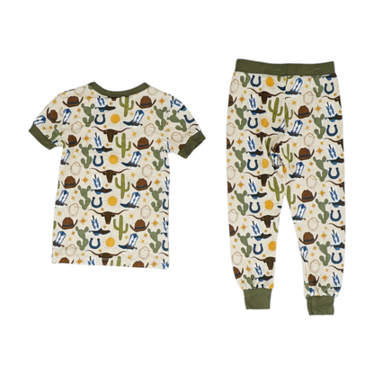 Beige Print Pajama Set