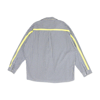 Beige Plaid Long Sleeve Button Down
