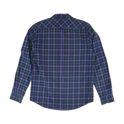 Blue Plaid Long Sleeve Button Down
