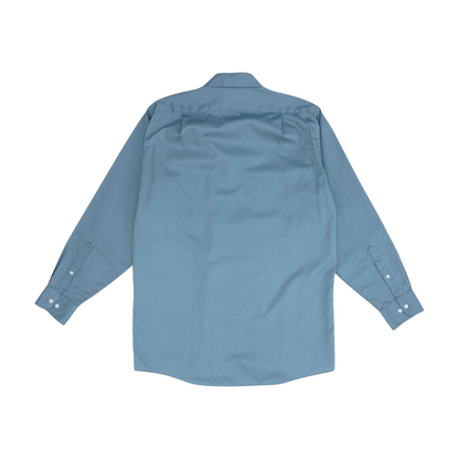 Gray Solid Long Sleeve Button Down