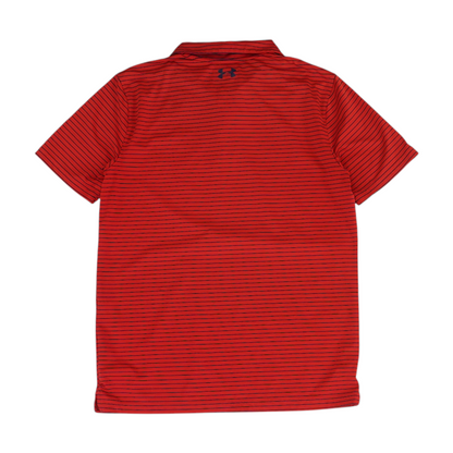 Red Striped Short Sleeve Polo