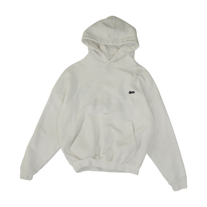 White Solid Hoodie Pullover