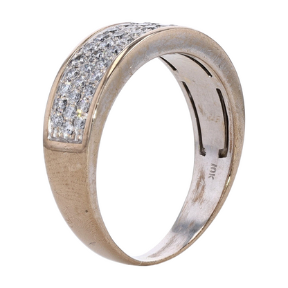 1 1/3 ctw 10K Two-Tone Gold Diamond Band