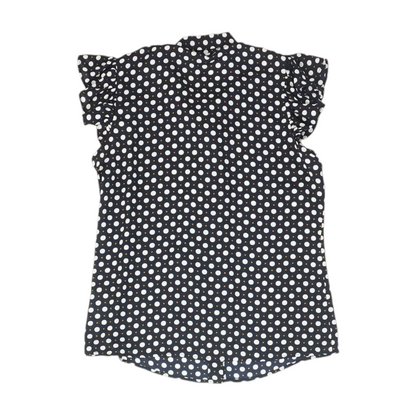 Navy Polka Dot Blouse