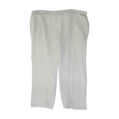 White Plus Size Wide Leg Pants