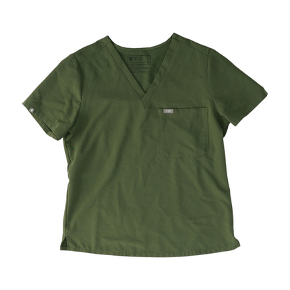 Green Solid Scrub T-Shirt