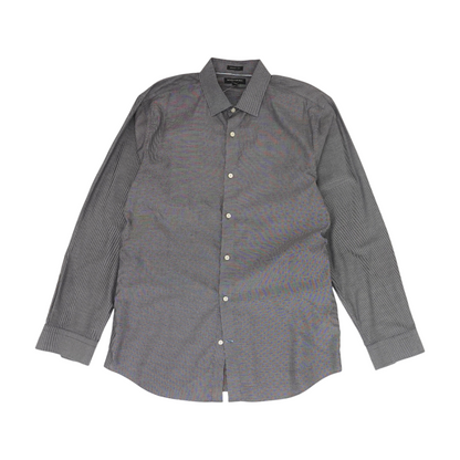 Charcoal Solid Long Sleeve Button Down
