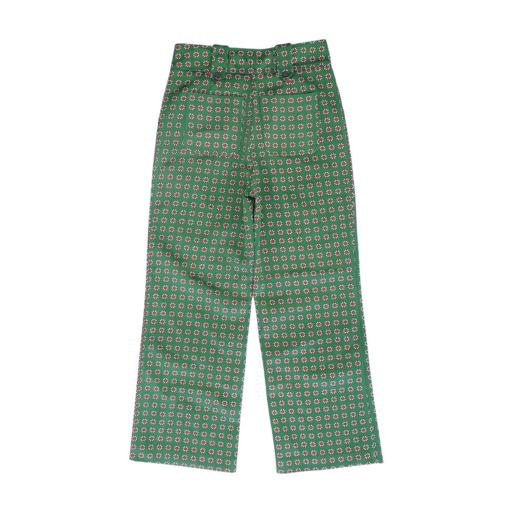 Green Print Pants