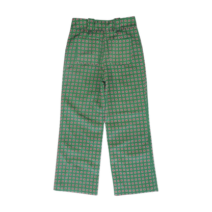 Green Print Pants