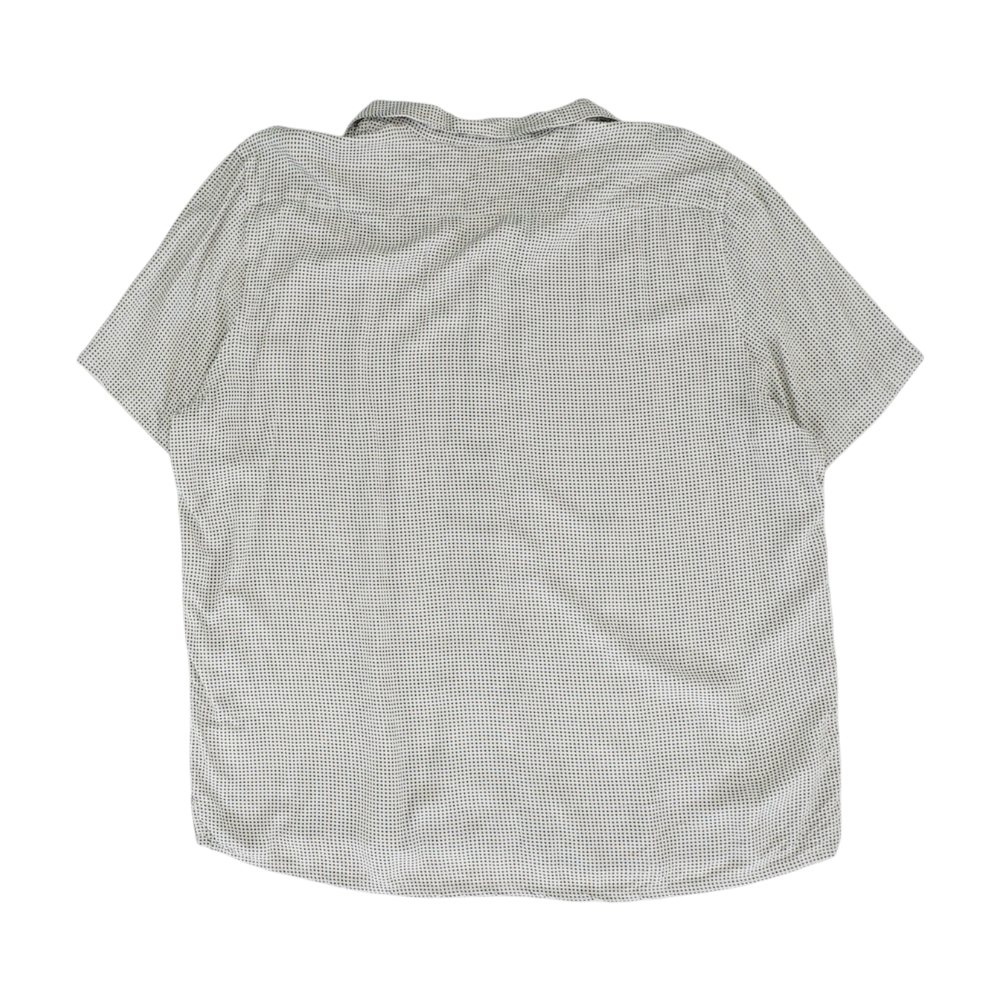 Beige Check Short Sleeve Button Down
