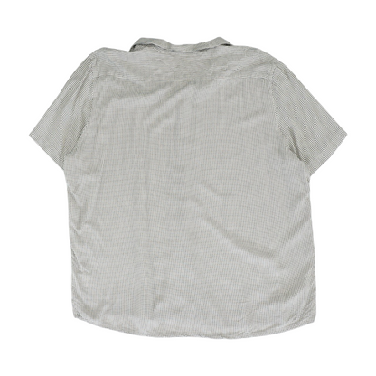 Beige Check Short Sleeve Button Down