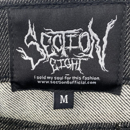 Vintage Embellished Upside Down Cross Denim Jean