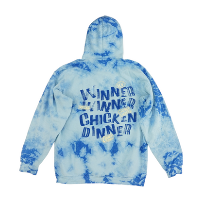 Blue Tie-Dye Hoodie Pullover