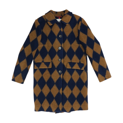 Brown Geometric Coat