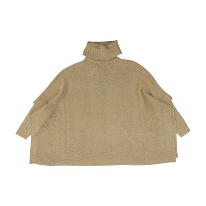 Tan Solid Cape Sweater