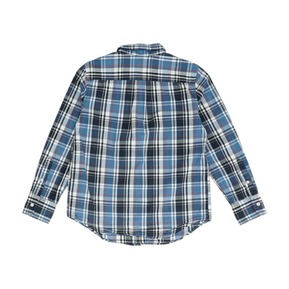 Blue Plaid Long Sleeve Button Down