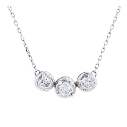 1/2 ctw 10K White Gold Diamond Pendant Necklace