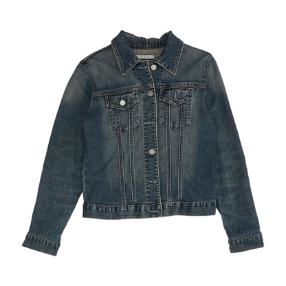 Blue Solid Denim Jacket