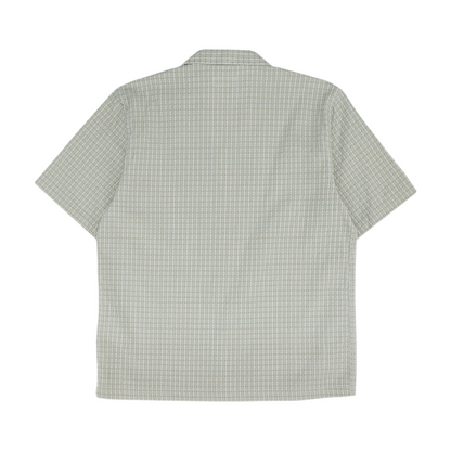 Gray Print Short Sleeve Button Down