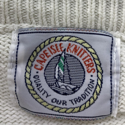 Vintage White Striped Pullover Sweater