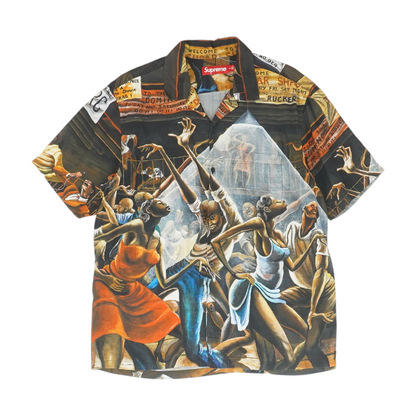Multi Graphic Short Sleeve Button Down