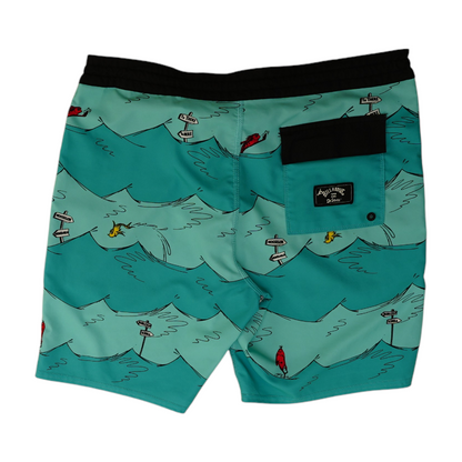Green Graphic Swim Bottom