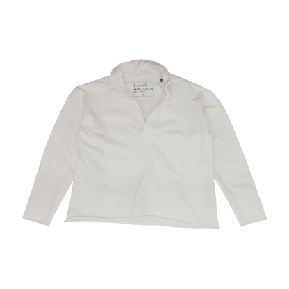 White Solid Sweatshirt Pullover