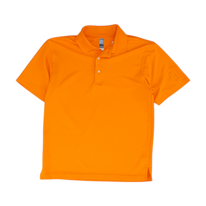 Orange Solid Short Sleeve Polo