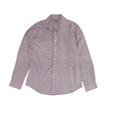 Purple Abstract Long Sleeve Button Down
