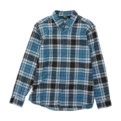 Blue Plaid Flannel Button Down