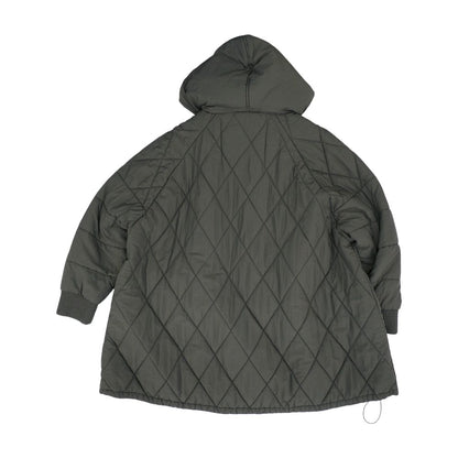 Green Solid Puffer Jacket