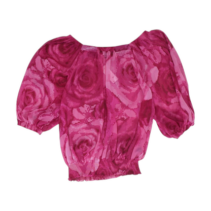 Magenta Floral Blouse