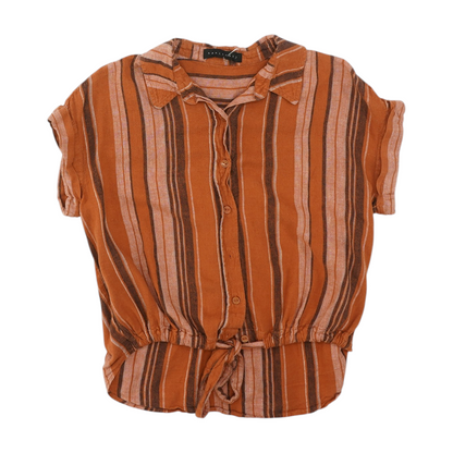 Rust Striped Button Down