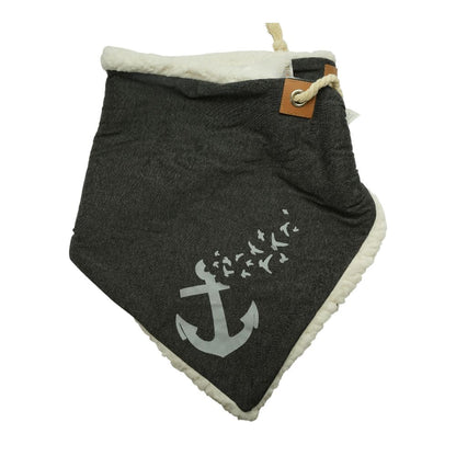 Charcoal Polyester Snap Scarf