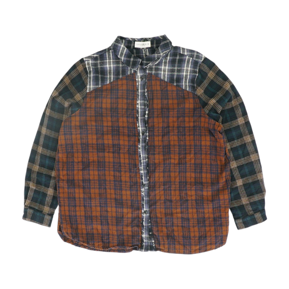 Navy Plaid Flannel Button Down