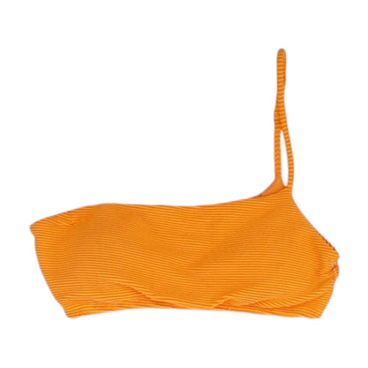 Neon Orange Solid Swim Top