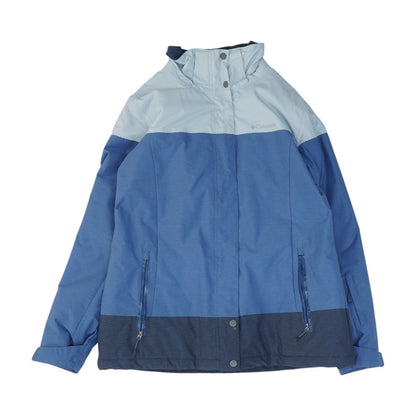 Blue Color Block Ski Jacket