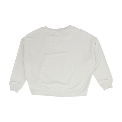 Beige Solid Sweatshirt Pullover