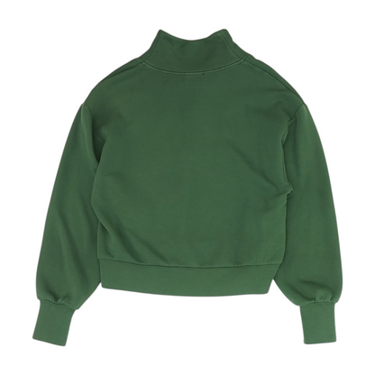 Green Solid 1/4 Zip Pullover