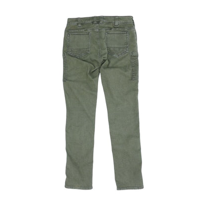Green Mid Rise Slim Leg Jeans