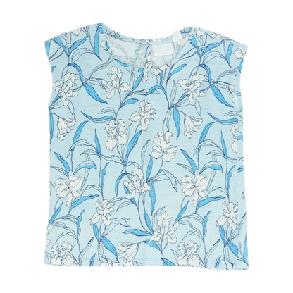 Blue Floral Blouse
