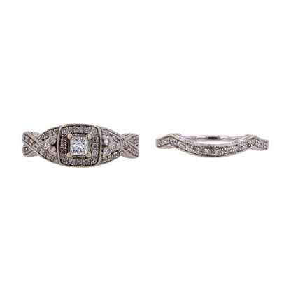 1/3 ctw 14K White Gold Diamond Engagement Ring