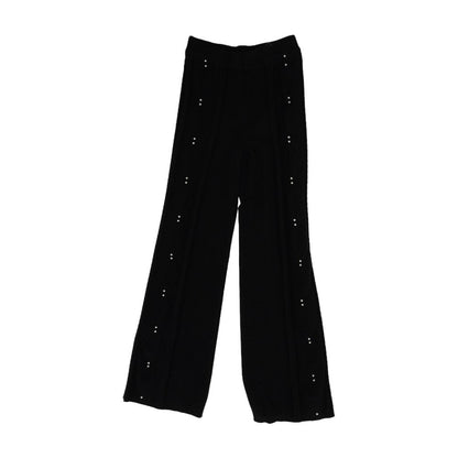 Black Solid Pants