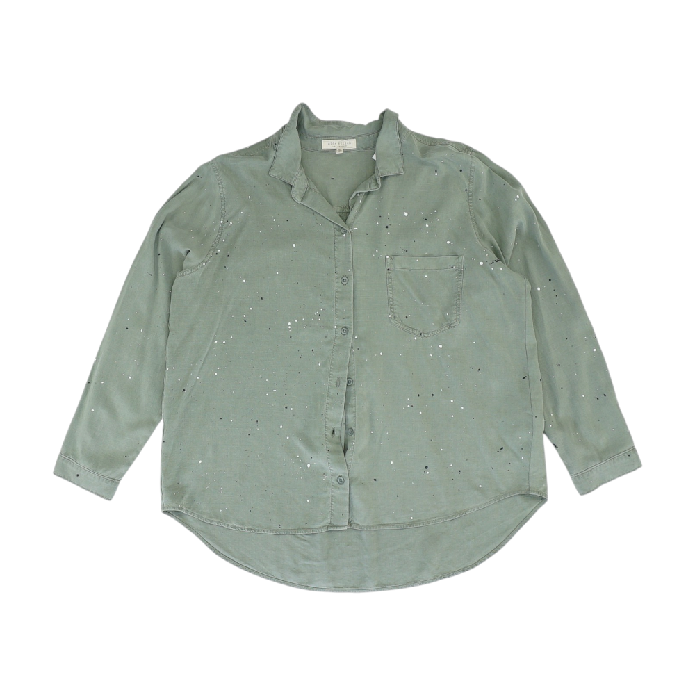 Green Button Down