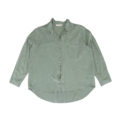 Green Button Down